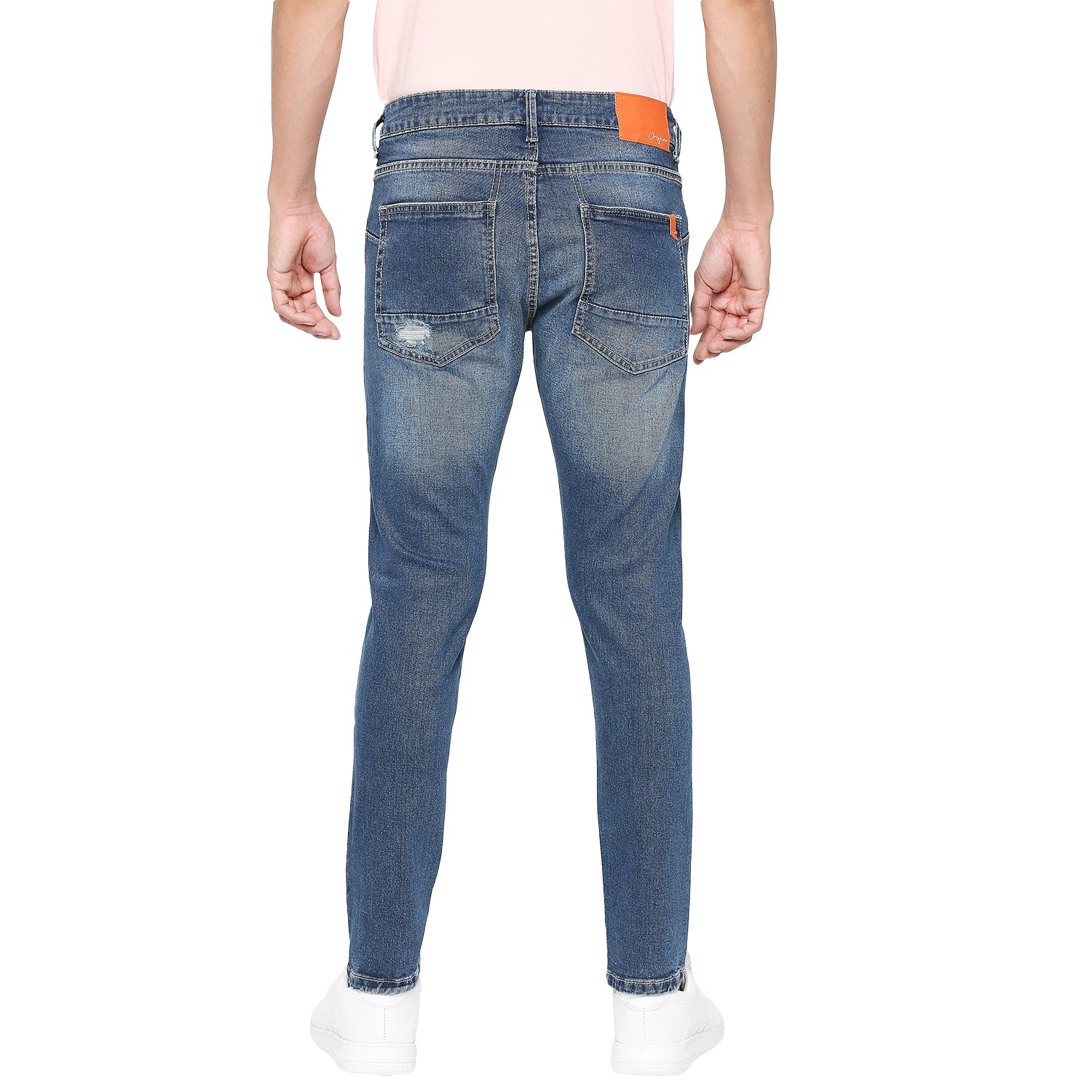 Blue Patched Jeans Slim Fit Mens Jeans AY450 Streetwear Mens Jeans |  Sneakerjeans